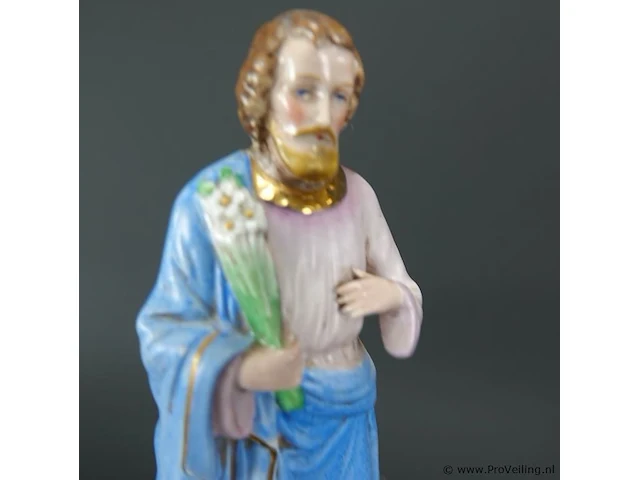 Oud porseleinen beeld heilige josef - afbeelding 3 van  5