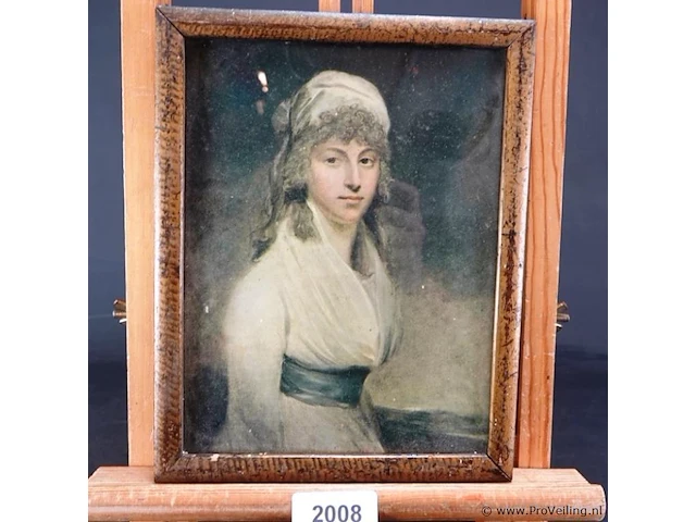 Oud portret in oude lijst - afbeelding 1 van  5