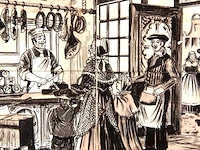 Oud tegeltableau in houten lijst - afbeelding 3 van  5