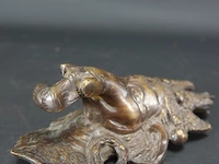 Oude bronzen ganesha sculptuur - afbeelding 2 van  5