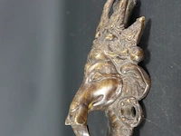 Oude bronzen ganesha sculptuur - afbeelding 3 van  5
