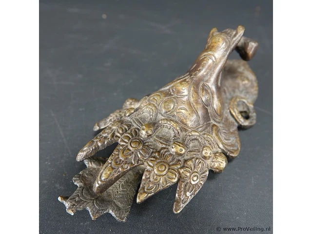 Oude bronzen ganesha sculptuur - afbeelding 4 van  5