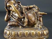 Oude bronzen ganesha - afbeelding 1 van  5
