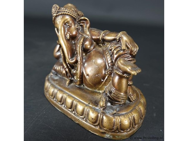Oude bronzen ganesha - afbeelding 2 van  5