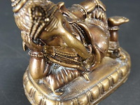 Oude bronzen ganesha - afbeelding 4 van  5