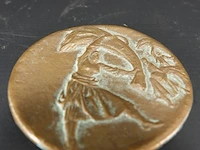 Oude bronzen plaque - afbeelding 2 van  5