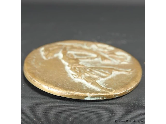 Oude bronzen plaque - afbeelding 4 van  5