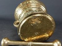 Oude bronzen vijzel met stamper - afbeelding 5 van  5