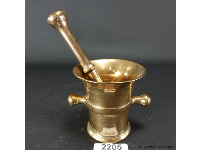 Oude bronzen vijzel - afbeelding 1 van  5