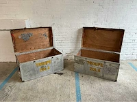 Oude circuskoffer/circuskist (2x) - afbeelding 3 van  11