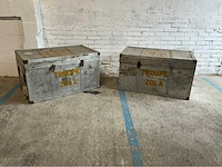 Oude circuskoffer/circuskist (2x) - afbeelding 1 van  11