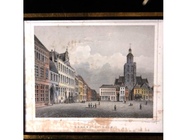 Oude druk de groote markt te bergen-op-zoom - afbeelding 3 van  5