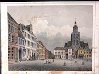Oude druk de groote markt te bergen-op-zoom - afbeelding 3 van  5