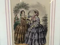 Oude franse modeprent - afbeelding 2 van  5