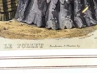 Oude franse modeprent - afbeelding 3 van  5