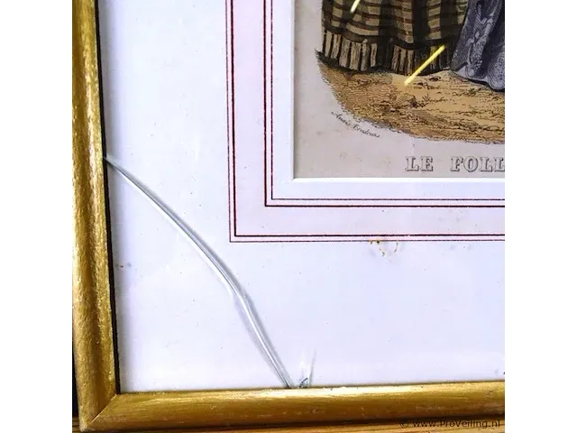 Oude franse modeprent - afbeelding 5 van  5