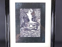 Oude houtsnede - afbeelding 1 van  5