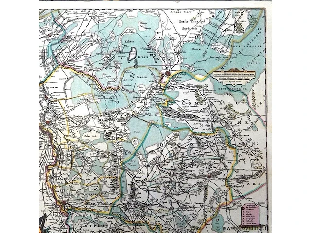 Oude kaart transisalalania vulgo over-yfel - afbeelding 3 van  5