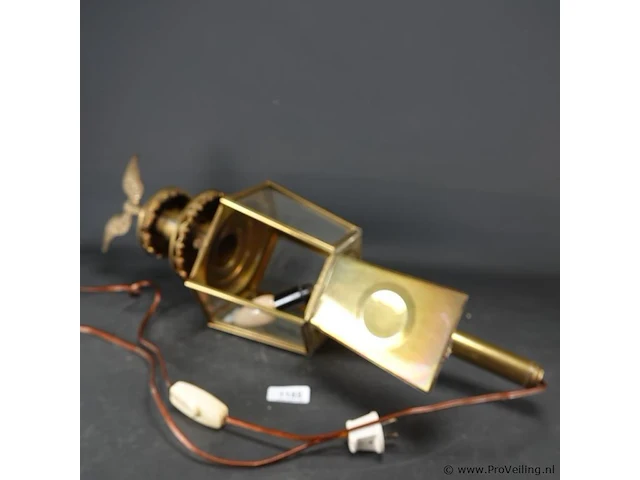 Oude koperen koetslamp - afbeelding 5 van  5