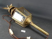 Oude koperen koetslamp - afbeelding 1 van  5