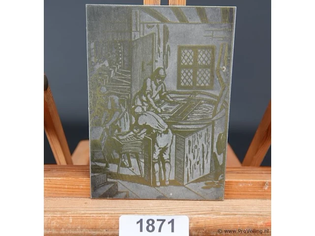 Oude originele etsplaat - afbeelding 1 van  5