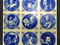 Oude porseleinen tegel - afbeelding 2 van  5