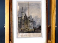 Oude prent stadhuis den haag - afbeelding 1 van  5