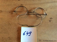 Oude rond bril - afbeelding 1 van  2