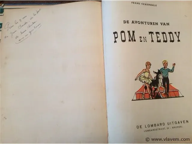 Oude strip pom en teddy - afbeelding 2 van  6