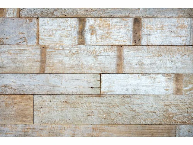 Oude teakplanken white (5x) - afbeelding 1 van  2