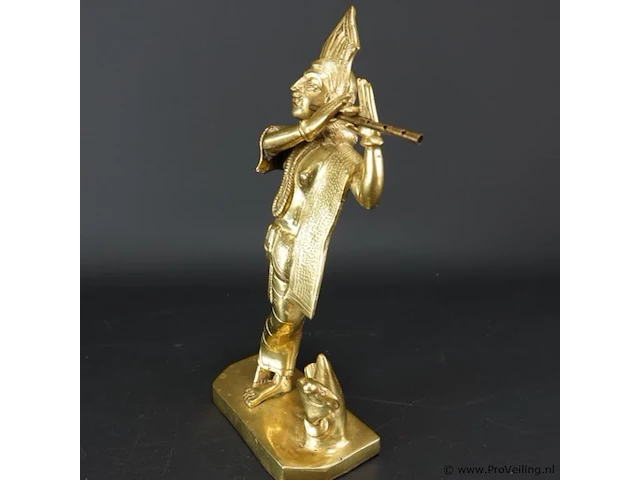 Oude vergulde krishna figuur - afbeelding 2 van  5
