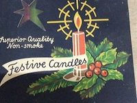 Oude vintage kerstkaarsen - afbeelding 2 van  2