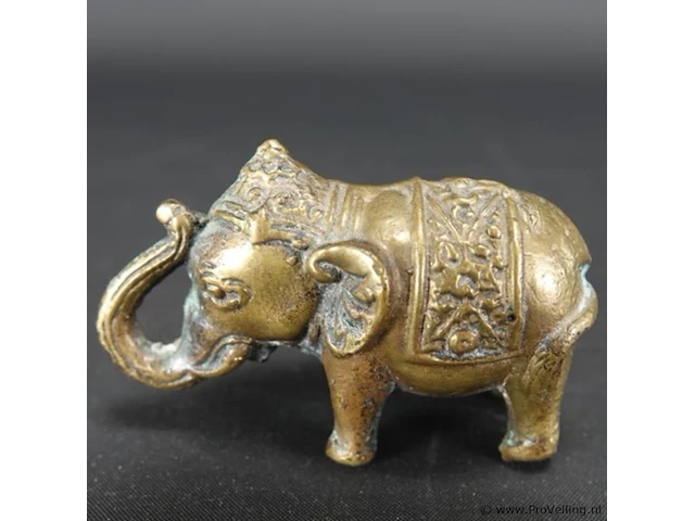Oude/antieke bronzen olifant - afbeelding 2 van  5