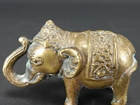 Oude/antieke bronzen olifant - afbeelding 2 van  5