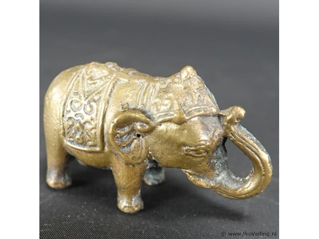 Oude/antieke bronzen olifant - afbeelding 4 van  5