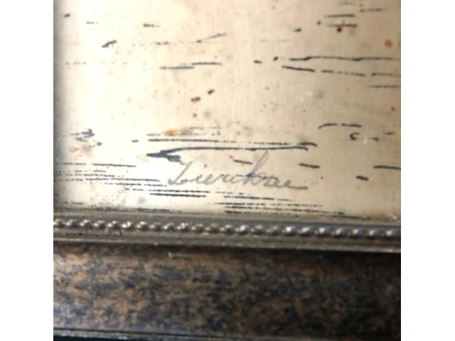 Oude/antieke ets zierikzee gesigneerd - afbeelding 4 van  5