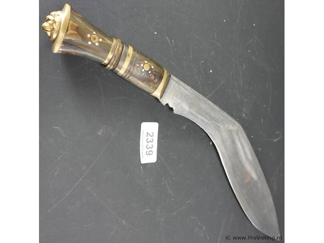 Oude/antieke tibetaans kukri - afbeelding 4 van  5