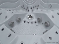 Outdoor spa 5-persoons 220x220 cm - grijs bad / grijze zijkant - incl. bluetooth & wifi - afbeelding 3 van  59
