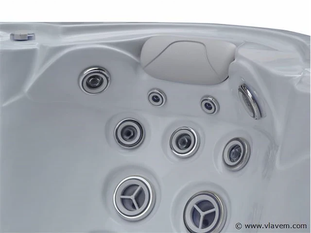 Outdoor spa 5-persoons 220x220 cm - grijs bad / grijze zijkant - incl. bluetooth & wifi - afbeelding 7 van  59