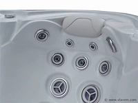 Outdoor spa 5-persoons 220x220 cm - grijs bad / grijze zijkant - incl. bluetooth & wifi - afbeelding 7 van  59