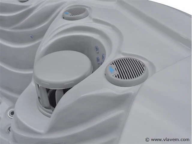 Outdoor spa 5-persoons 220x220 cm - grijs bad / grijze zijkant - incl. bluetooth & wifi - afbeelding 8 van  59