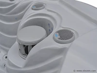 Outdoor spa 5-persoons 220x220 cm - grijs bad / grijze zijkant - incl. bluetooth & wifi - afbeelding 8 van  59