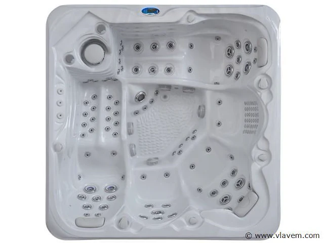 Outdoor spa 5-persoons 220x220 cm - grijs bad / grijze zijkant - incl. bluetooth & wifi - afbeelding 9 van  59