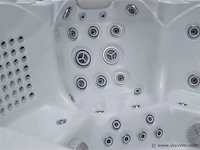 Outdoor spa 5-persoons 220x220 cm - grijs bad / grijze zijkant - incl. bluetooth & wifi - afbeelding 13 van  59