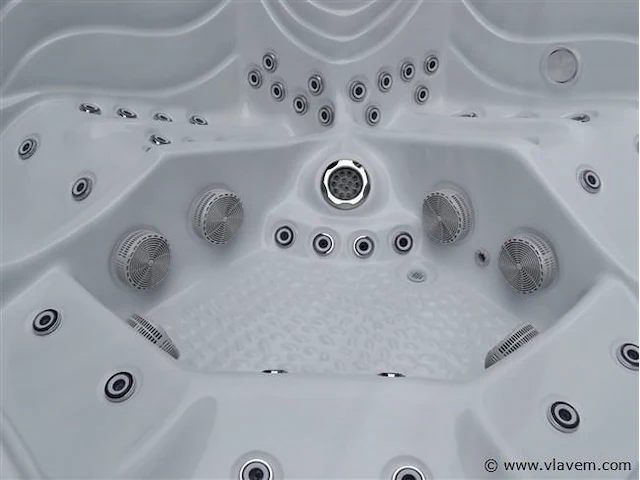 Outdoor spa 5-persoons 220x220 cm - grijs bad / grijze zijkant - incl. bluetooth & wifi - afbeelding 15 van  59