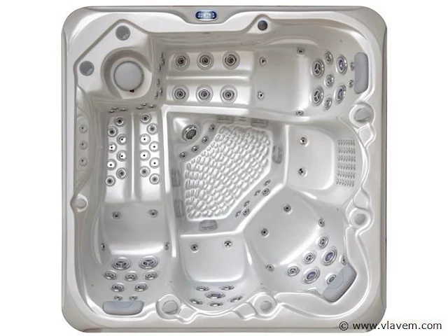 Outdoor spa 5-persoons 220x220 cm - grijs bad / grijze zijkant - incl. bluetooth & wifi - afbeelding 22 van  59