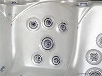 Outdoor spa 5-persoons 220x220 cm - grijs bad / grijze zijkant - incl. bluetooth & wifi - afbeelding 24 van  59