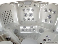 Outdoor spa 5-persoons 220x220 cm - grijs bad / grijze zijkant - incl. bluetooth & wifi - afbeelding 31 van  59