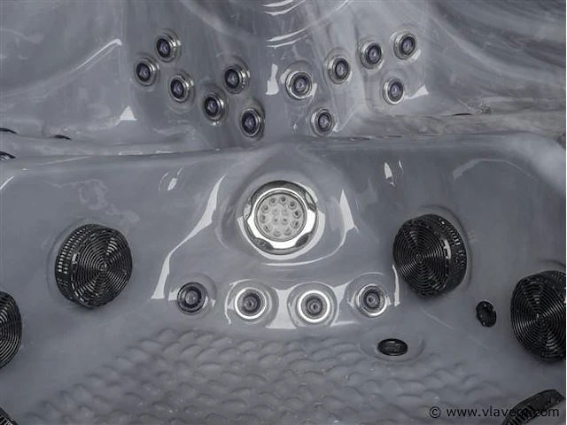 Outdoor spa 5-persoons 220x220 cm - grijs bad / grijze zijkant - incl. bluetooth & wifi - afbeelding 23 van  59