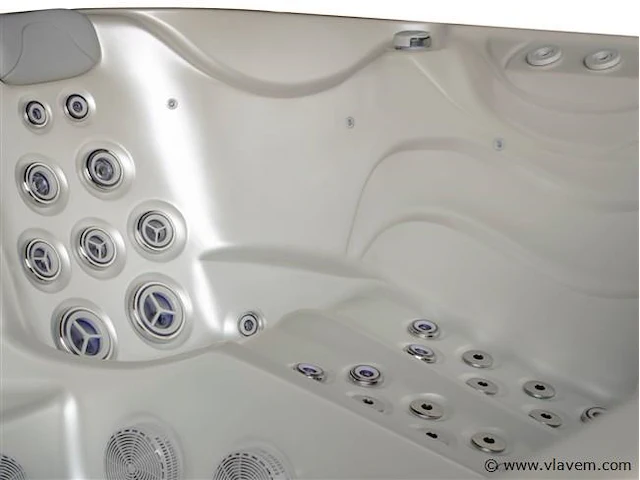 Outdoor spa 5-persoons 220x220 cm - grijs bad / grijze zijkant - incl. bluetooth & wifi - afbeelding 37 van  59